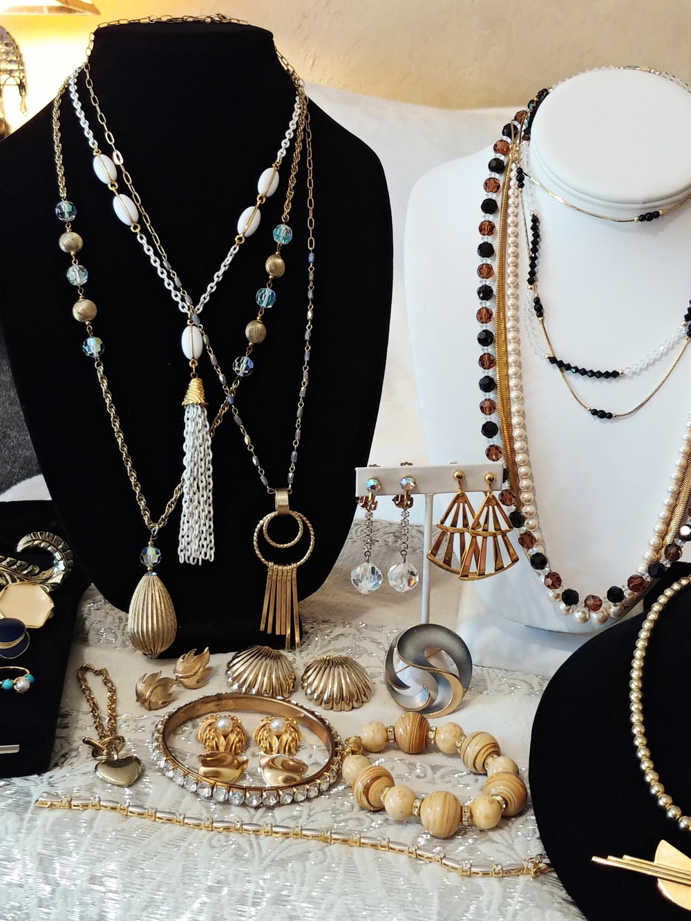 Large Vintage to Now Goldtone Costume Jewelry Lot 1928 Marvella Anne Klein II